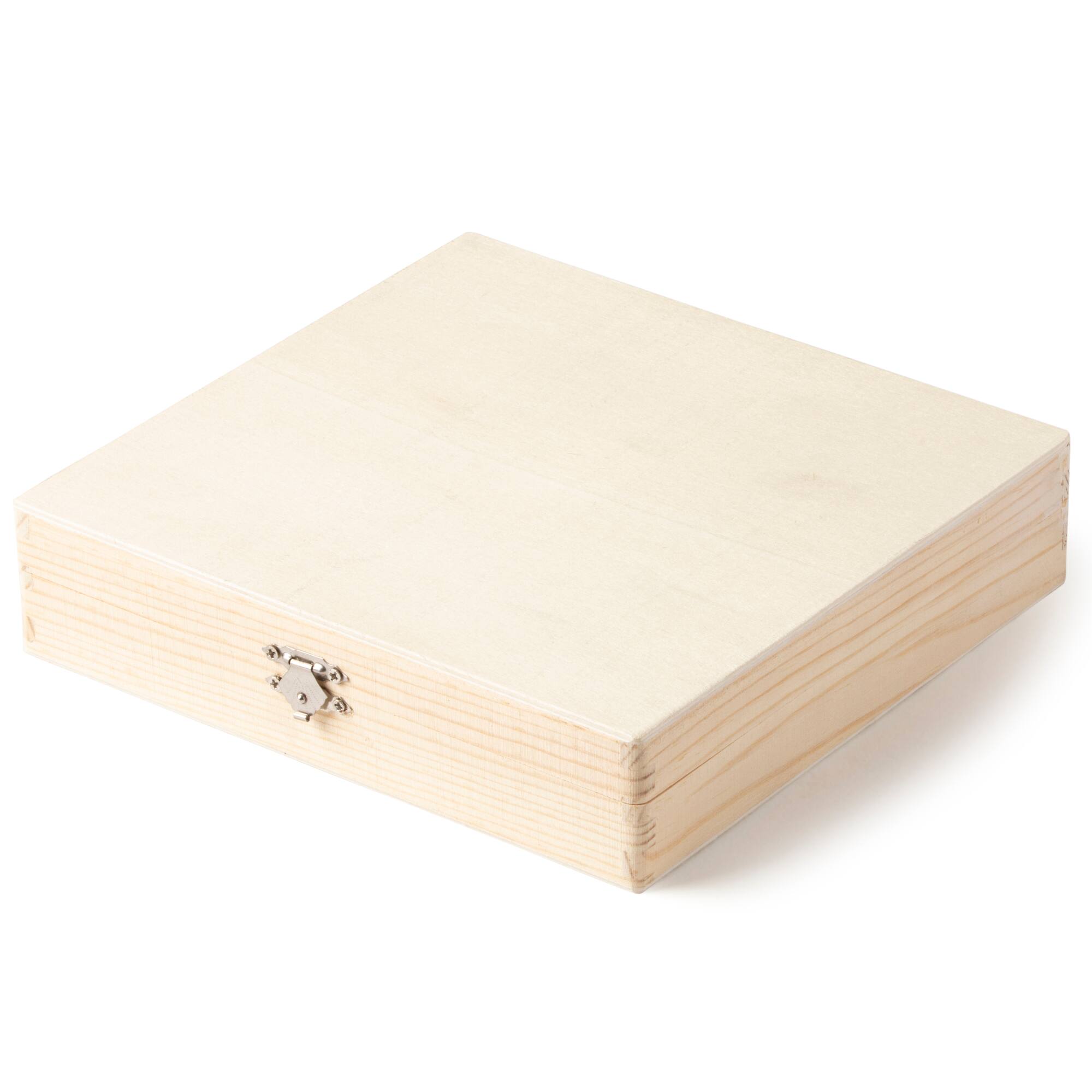 6 Pack: 8.5" Wood Flat Box by Make Market®